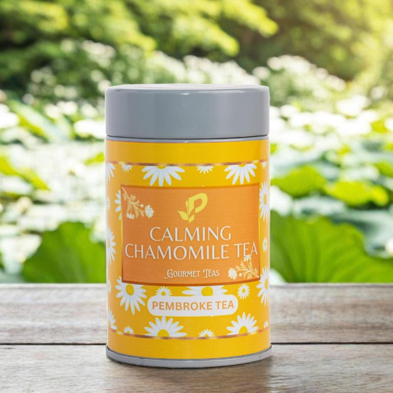 Calming Chamomile Tea loose leaf tin by Pembroke Tea - Perfect for relaxation