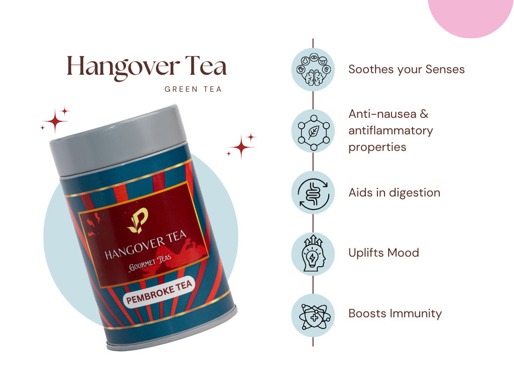 Hangover Tea rehydration and liver detox benefits with ginger