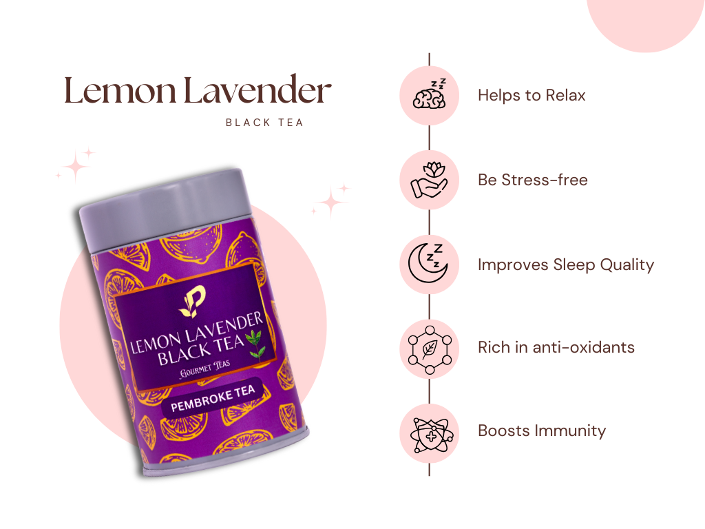 Lemon Lavender Black Tea by Pembroke Tea-See the benefits now!