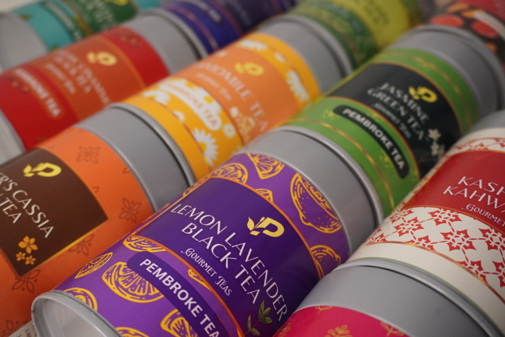 Green teas, black teas, wellness teas, hibiscus tea, pembroke tea, lemon tea, bue pea tea