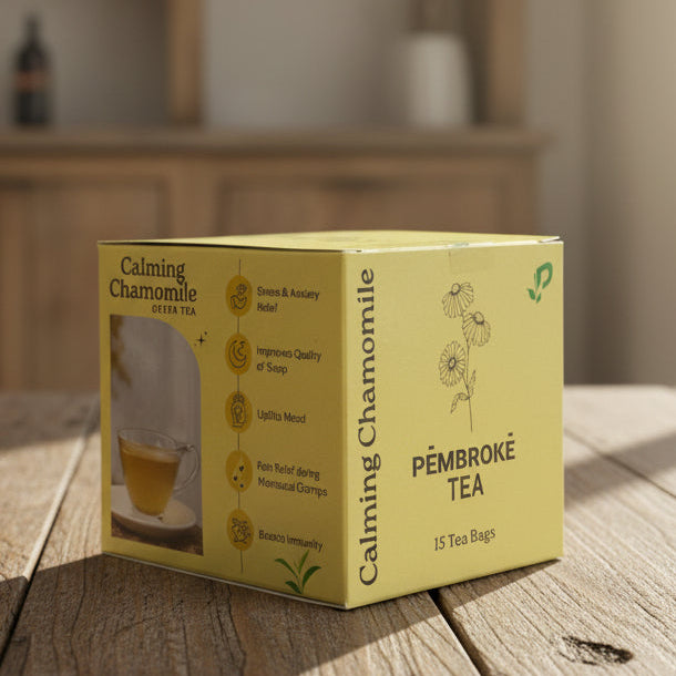 Box of Pembroke Tea with chamomile